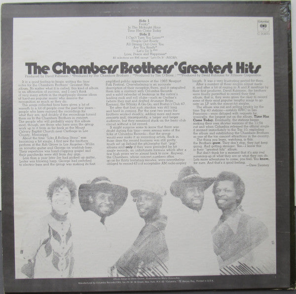 Master Release: The Chambers Brothers' Greatest Hits by The Chambers Brothers
