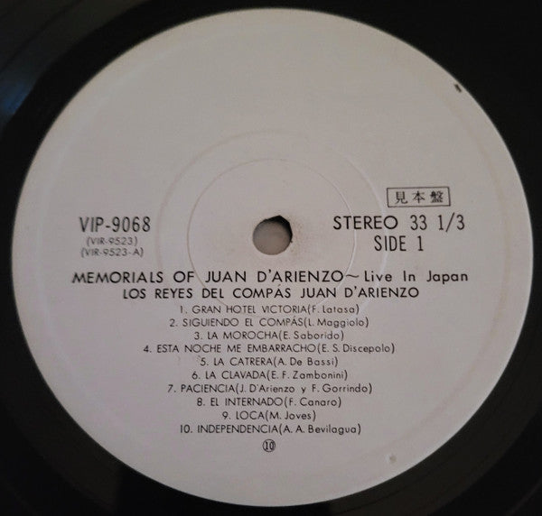 Memorials Of Juan D'arienzo - Live In Japan