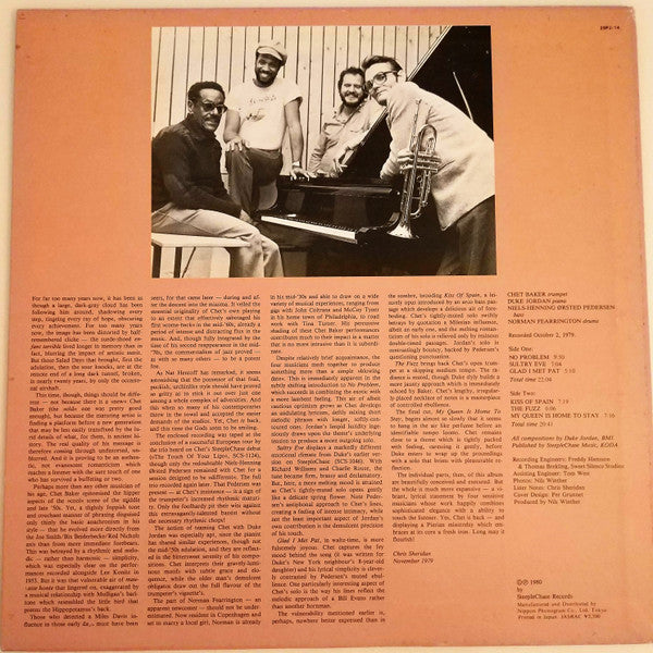 Master Release: No Problem by Chet Baker Quartet