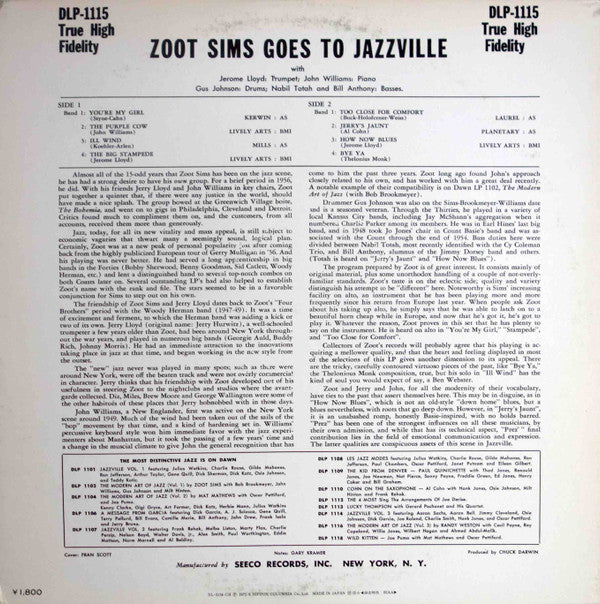 Zoot Sims Goes To Jazzville