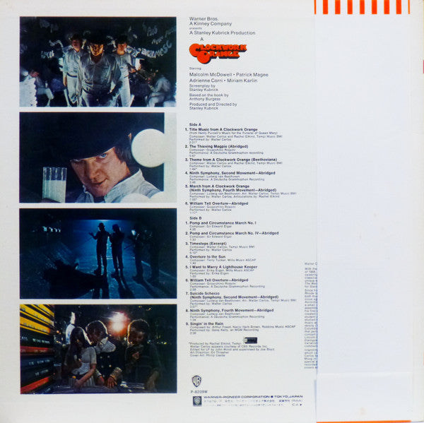 Release: Stanley Kubrick's A Clockwork Orange (Music From The Soundtrack)-Vinyl-Japan-1975-P-8209W-10966322