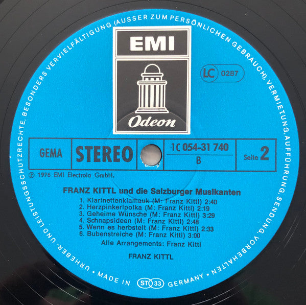 Franz Kittl Und Die Salzburger Musikanten