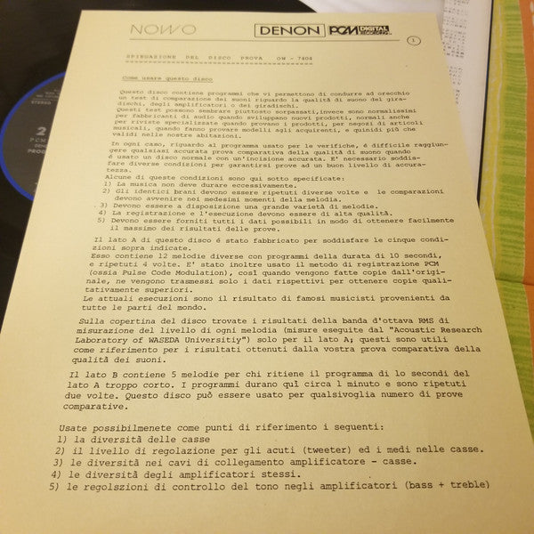 Programs For Comparative Test Of Sound Quality