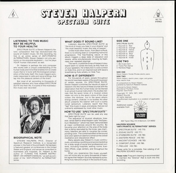 Release: Spectrum Suite-Vinyl-US-1981-HS 770-98748