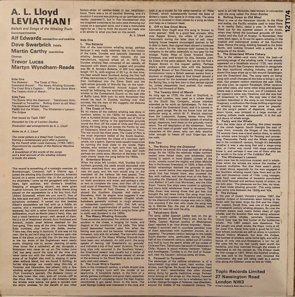 Release: Leviathan! Ballads & Songs Of The Whaling Trade-Vinyl-UK-None-12T174-16310055