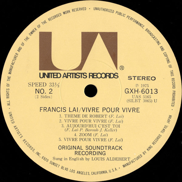 パリのめぐり逢い = Vivre Pour Vivre - Bande Originale Du Film