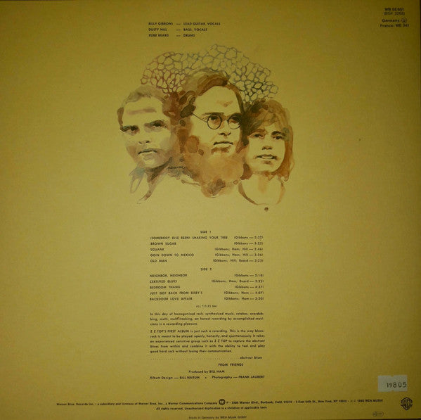 Release: ZZ Top's First Album-Vinyl-Europe-None-WB 56 601, K 56 601-19890136