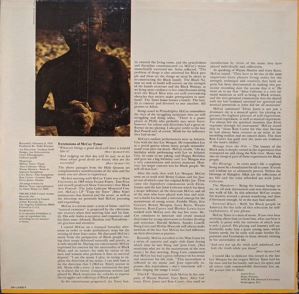 Release: Extensions-Vinyl-US-1973-BN-LA 006-F, 0598-8764014