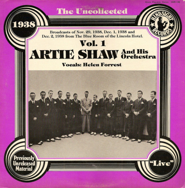 Release: The Uncollected Artie Shaw, Vol. 1, 1938-Vinyl-US-1979-HSR-139-4165973