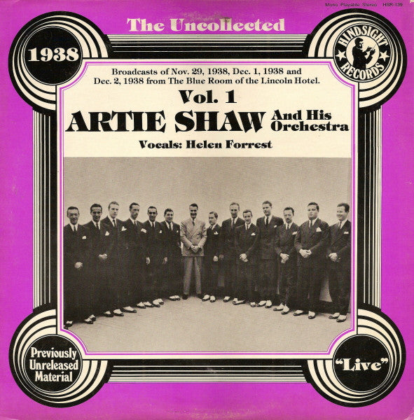The Uncollected Artie Shaw, Vol. 1, 1938