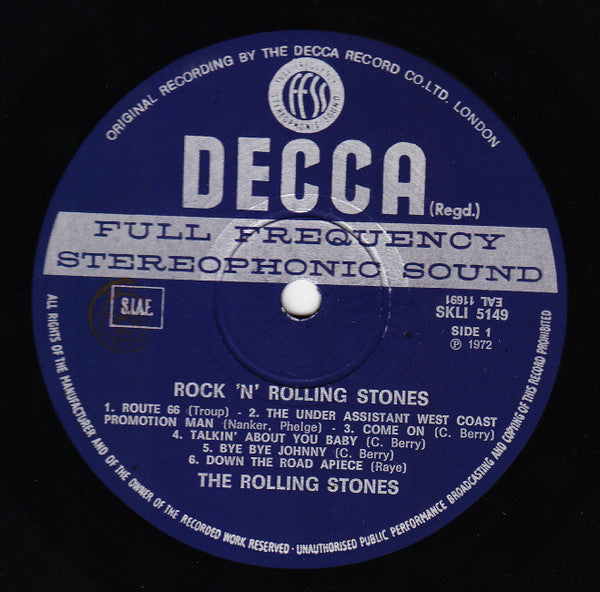 Release: Rock 'N' Rolling Stones-Vinyl-Italy-1972-SKLI 5149-2294701