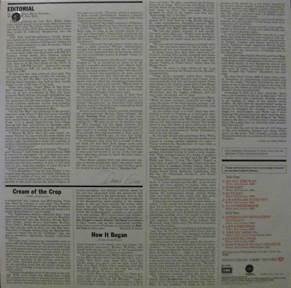 Release: Raspberries' Best - Featuring Eric Carmen-Vinyl-US-1976-ST-11524-3668618