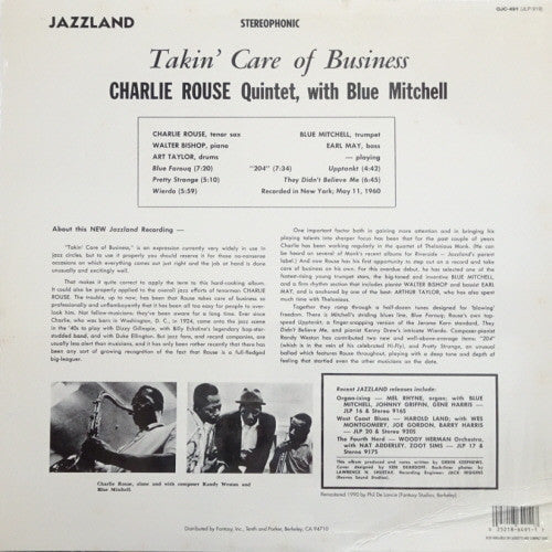 Release: Takin' Care Of Business-Vinyl-US-1990-OJC-491, JLP-919-4950187
