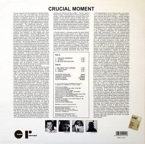 Release: Crucial Moment-Vinyl-Italy-2000-RW111 LP-2924645