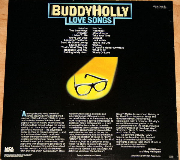 Master Release: Love Songs by Buddy Holly