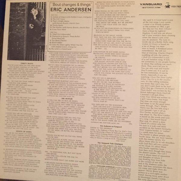 Master Release: 'Bout Changes & Things by Eric Andersen (2)