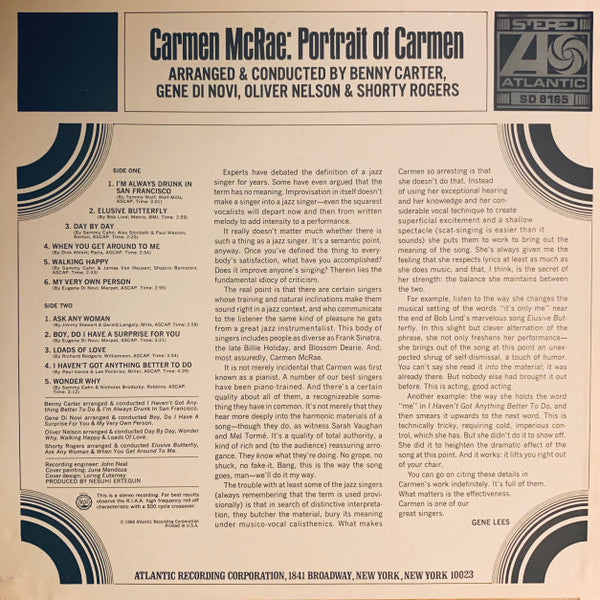Release: Portrait Of Carmen-Vinyl-US-1968-SD 8165-2757354