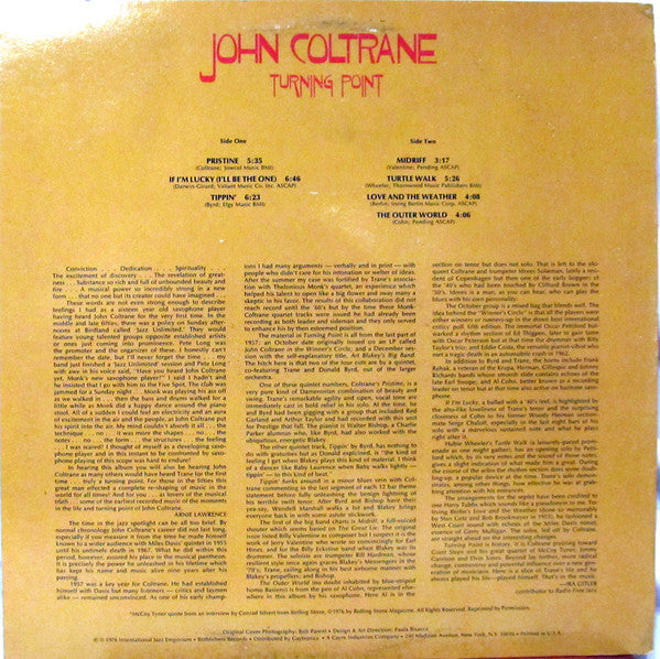 Master Release: Turning Point - The Bethlehem Years by John Coltrane