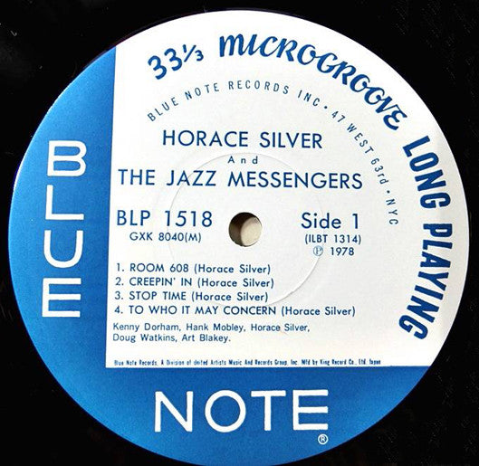 Release: Horace Silver And The Jazz Messengers-Vinyl-Japan-1978-GXK 8040(M), BLP 1518-6646422