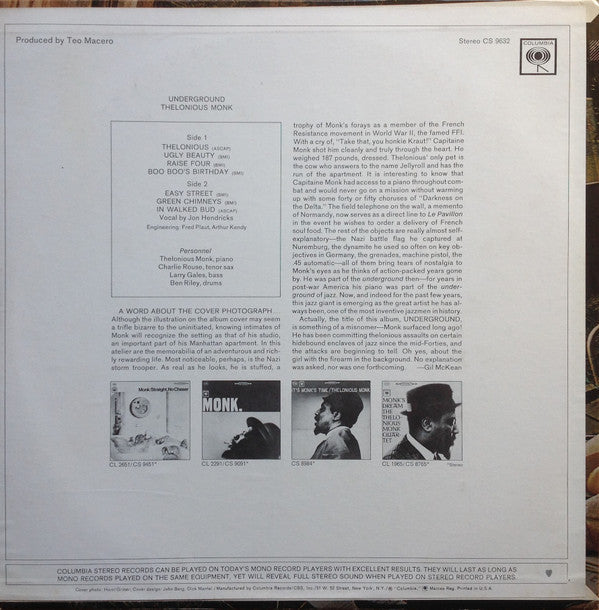 Release: Underground-Vinyl-US-1970-CS 9632-4112301