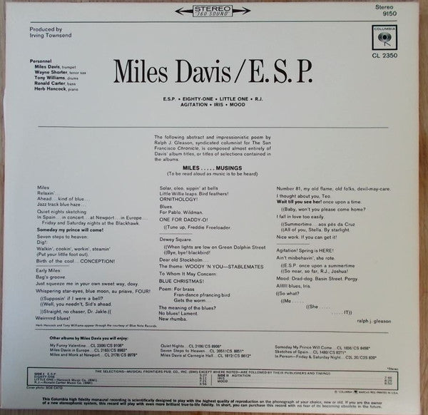 Release: E.S.P.-Vinyl-US-None-PC 9150, 9150-7370435