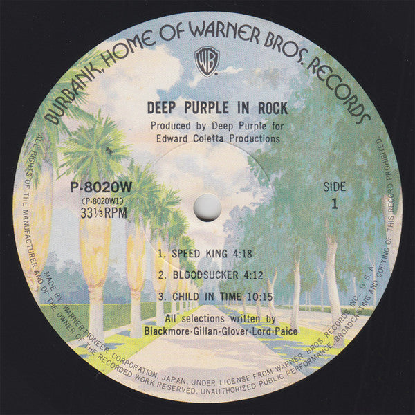 Release: Deep Purple In Rock-Vinyl-Japan-None-P-8020W-8544479