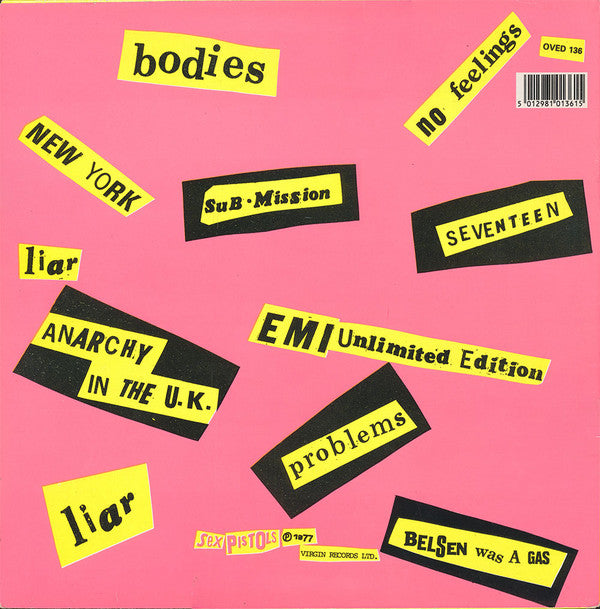 Release: Never Mind The Bollocks Here's The Sex Pistols-Vinyl-UK-1985-OVED 136-7556647