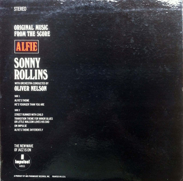 Release: Original Music From The Score "Alfie"-Vinyl-US-1966-AS-9111, A-9111-1585843