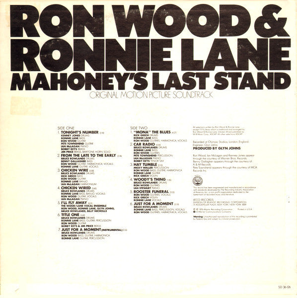Release: Mahoney's Last Stand (Original Motion Picture Soundtrack)-Vinyl-US-1976-SD 36-126-2564303