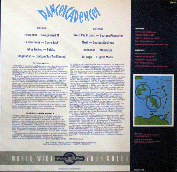 Release: Dance! Cadence!-Vinyl-Europe-1985-ORB 002-2282186