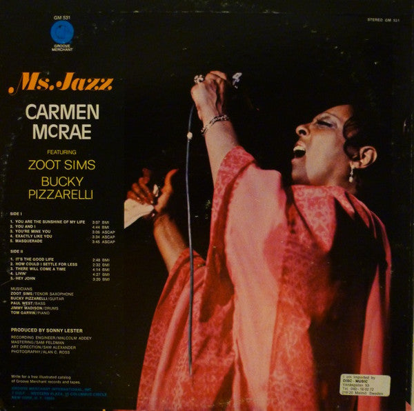 Master Release: Ms. Jazz by Carmen McRae