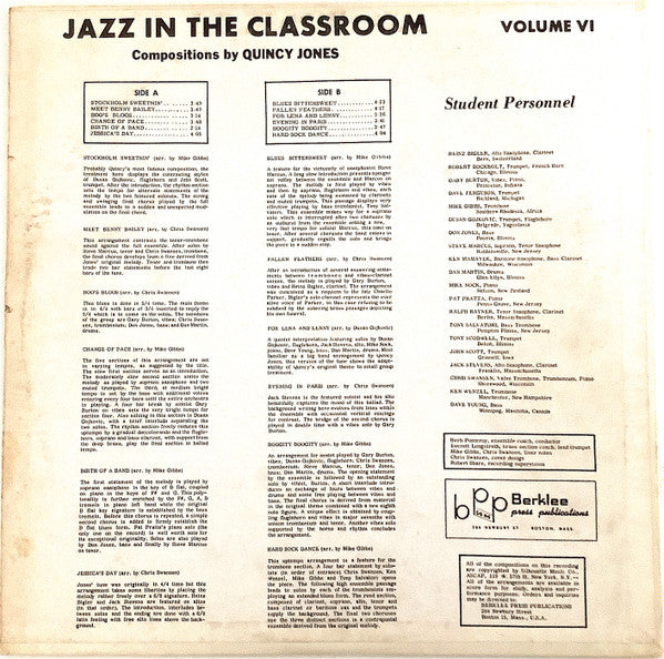 Master Release: Volume IV - A Tribute To Quincy Jones by Jazz In The Classroom