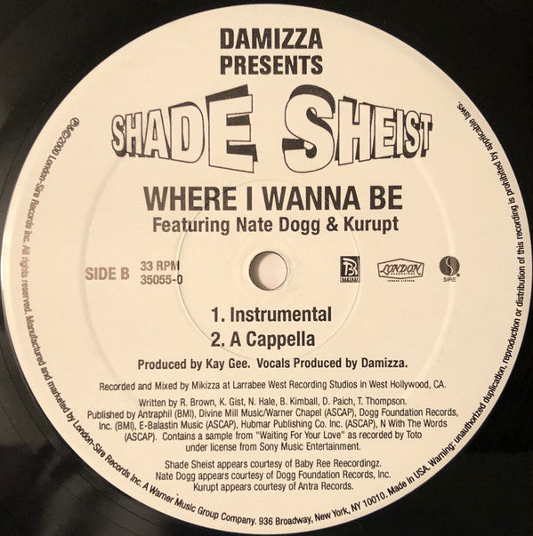 Master Release: Where I Wanna Be by Damizza