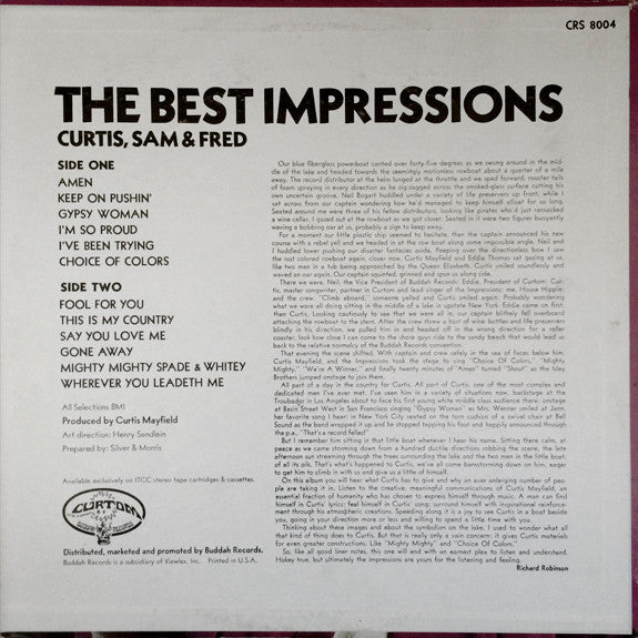 Master Release: The Best Impressions... Curtis, Sam & Fred by The Impressions