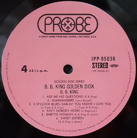 B. B. King Golden Disk