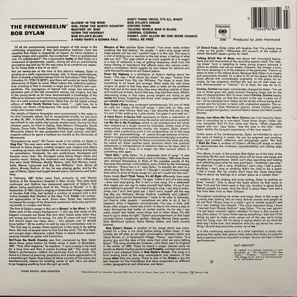 Release: The Freewheelin' Bob Dylan-Vinyl-US-None-8786, PC 8786-6541414