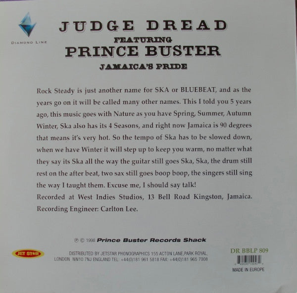 Release: Jamaica's Pride-Vinyl-Europe-None-DR BBLP 809-1585714
