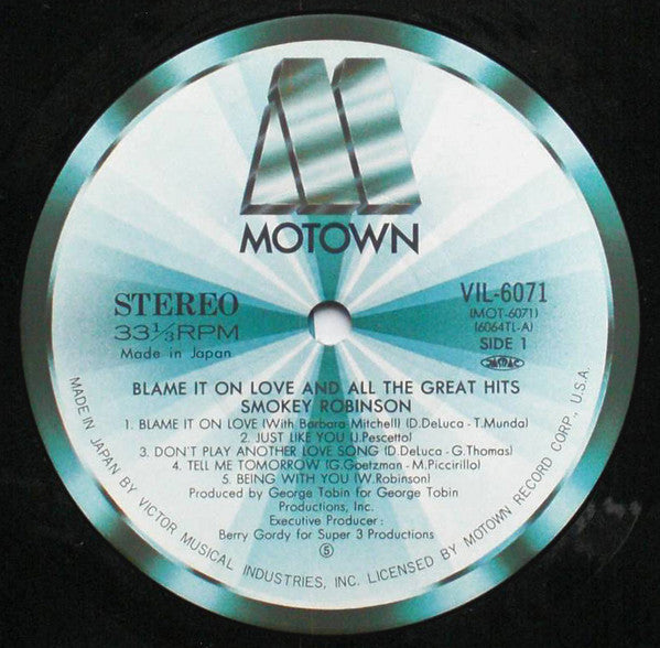Master Release: Blame It On Love & All The Great Hits by Smokey Robinson