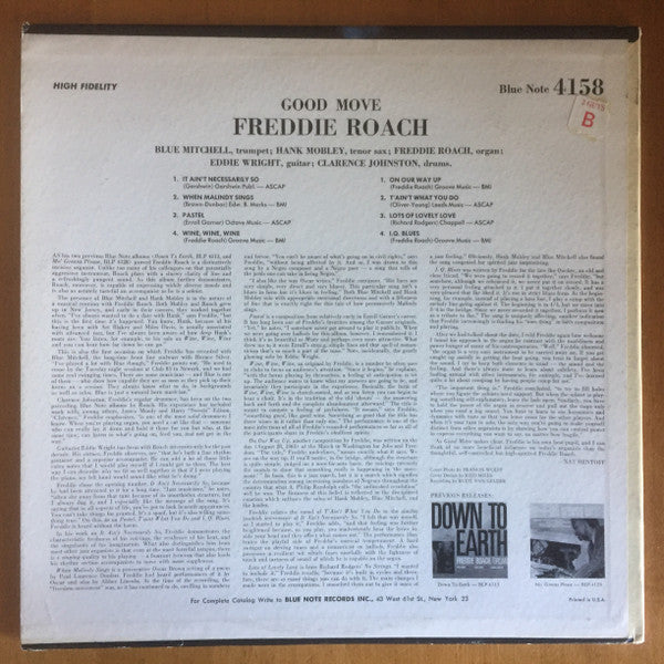 Release: Good Move-Vinyl-US-1963-BLP 4158, 4158-2201078