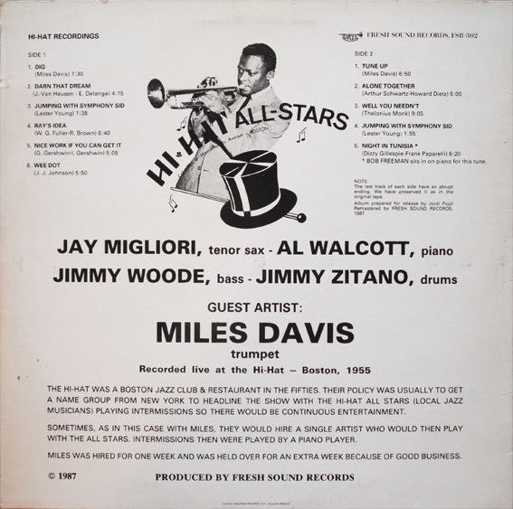 Release: Hi-Hat All-Stars-Vinyl-Spain-1987-FSR-302-5068320