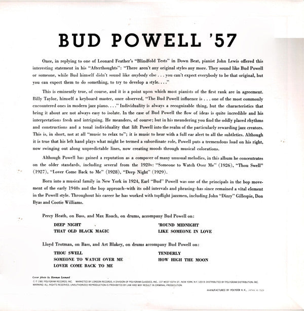 Bud Powell '57