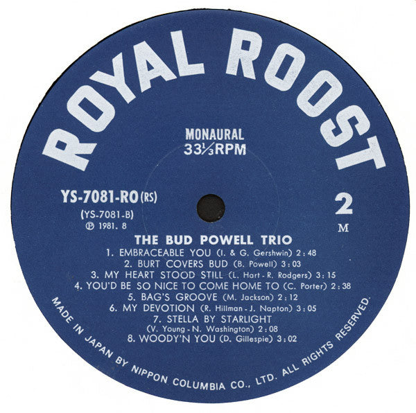 The Bud Powell Trio = バド・パウエルの芸術