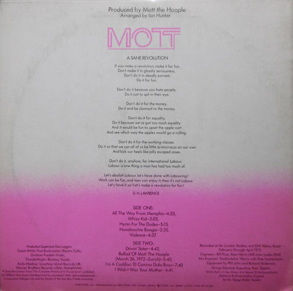 Release: Mott-Vinyl-Japan-1974-SOPN-117-8578213