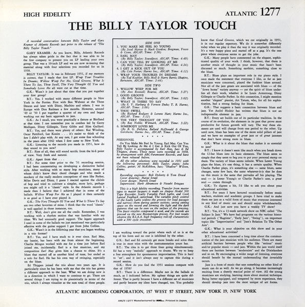Master Release: The Billy Taylor Touch by Billy Taylor