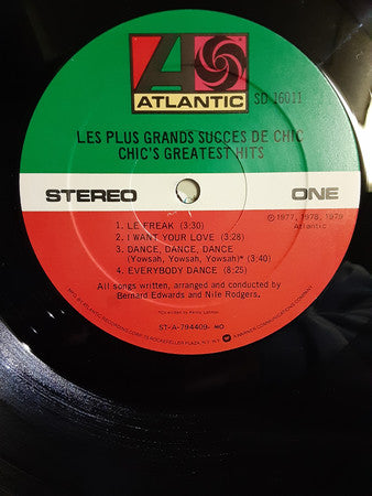 Les Plus Grands Succes De Chic = Chic's Greatest Hits