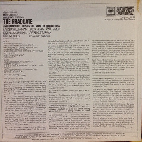 Release: The Graduate (Original Sound Track Recording)-Vinyl-US-None-JS 3180-5212389