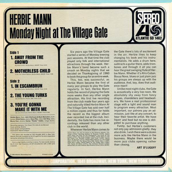 Monday Night At The Village Gate
