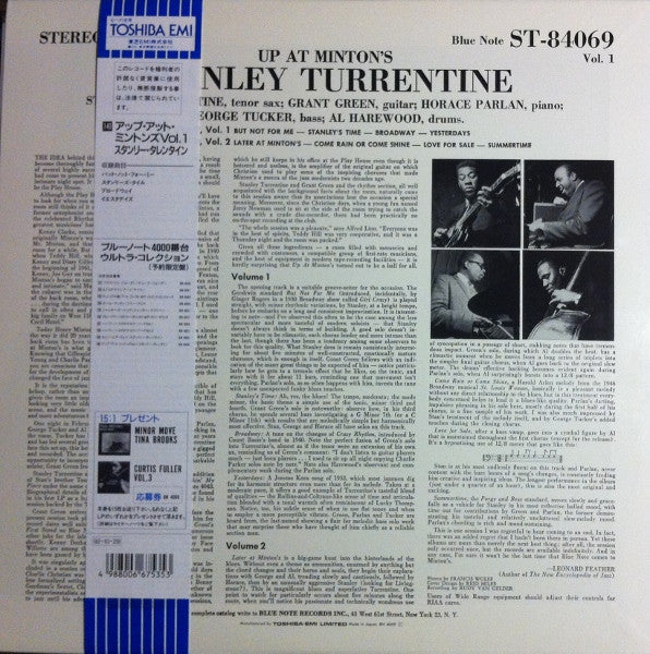 Master Release: Up At "Minton's", Vol. 1 by Stanley Turrentine
