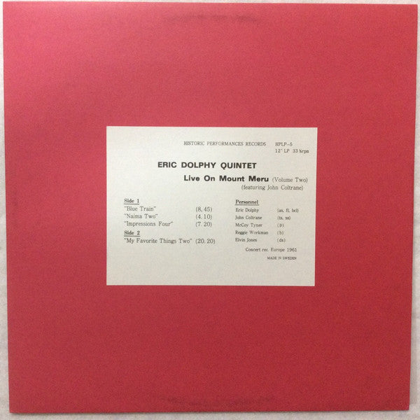 Release: Coltranology-Vinyl-Sweden-1971-HPLP-5-7054746