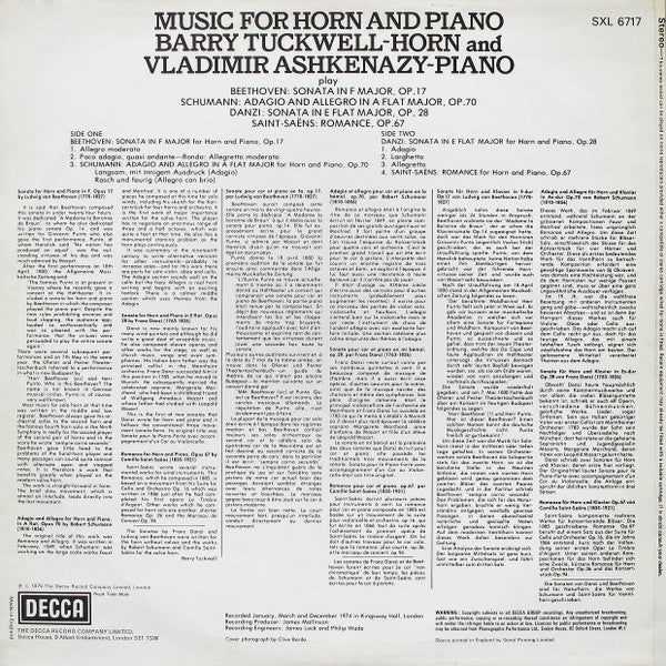 Music For Horn And Piano